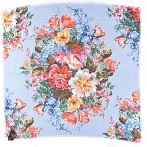 NWT Gucci Josephine blue floral scarf